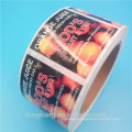 self adhesive custom printing food packaging sticker